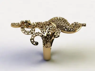 women ring design R58 3D model