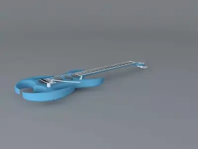 Sparkle Invader guitar Free 3D model