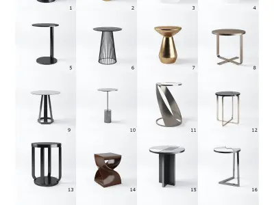 Side Tables Pack - 100 Models Low-poly 3D model