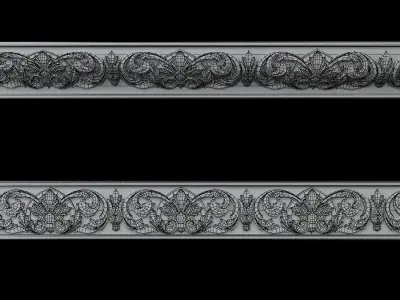 Moulding two ornate moldings 3D print model