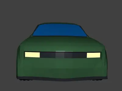 Generic Low Poly Muscle Car Low-poly 3D model
