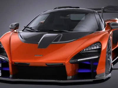 LowPoly McLaren Senna 2019 Low-poly 3D model