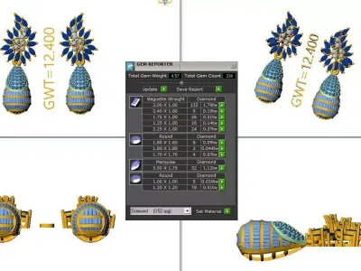 Earrings 3D model order