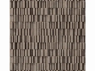 Stone block line brick n1 3D model