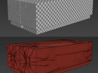 Wood Coffee Table 3D model