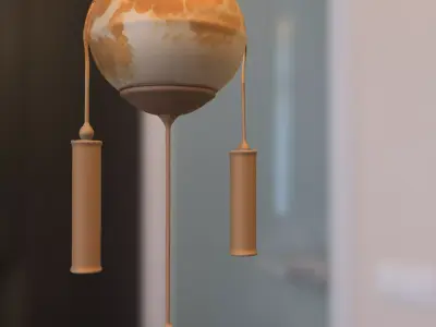 Hanging Wind Chime Low-poly 3D model