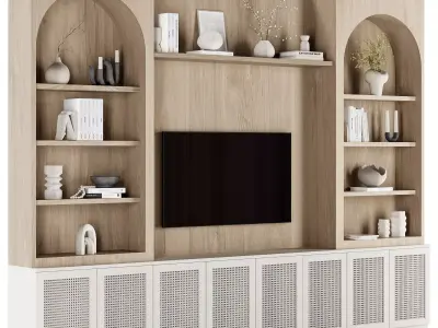 Arch Tv Wall Composition  3D model