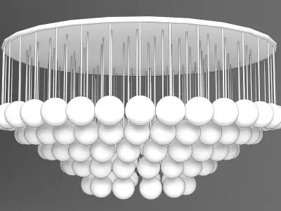 Crystal Ball Chandelier 3D model