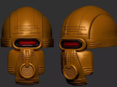 helmet high poly sculpt 3d printable  3D model 57