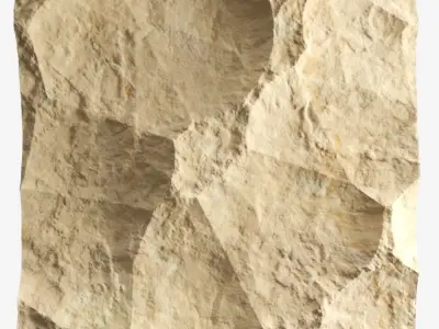 344-RockPanel piece of rock 3D model