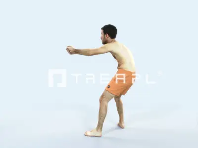 Flow 15I Beach Receiving Sports Man Low-poly 3D model