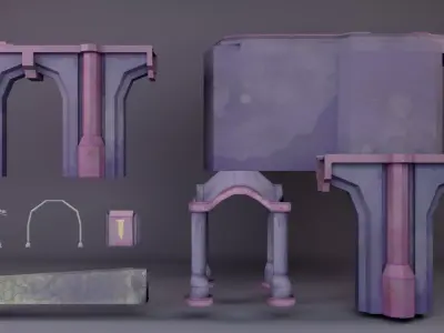 Old Bridge Free low-poly 3D model purchase