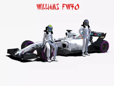 Williams FW40 Low-poly 3D model