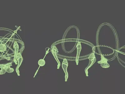 Korean Traditional Armillary Sphere  Honcheonui 3D Model 3D model