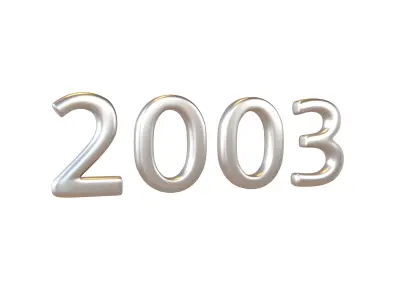 Year Number 2003 v1 003 Low-poly 3D model
