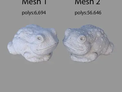 Frog sculpture 3D model