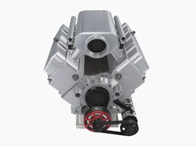 Ford SmallBlock Bennett Racing engine Low-poly 3D model