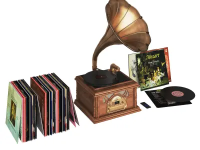Classic Gramophone 3D model
