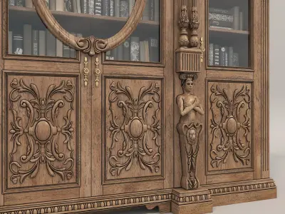 Classic European style Bookcase 3D model