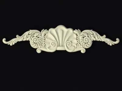 Central decor ornament for furniture 3D model 845