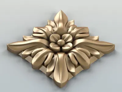 Square rosette 006 3D model