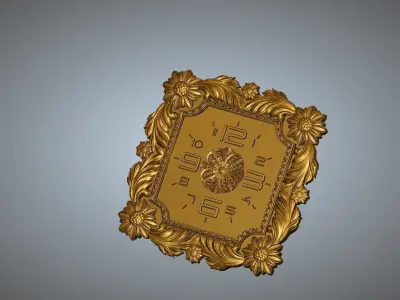 Watch gold clock 3D print model