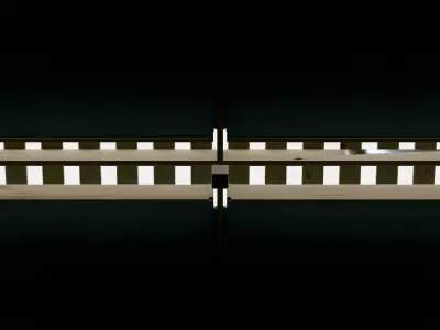 MANDAL Bed frame with drawers Low-poly 3D model