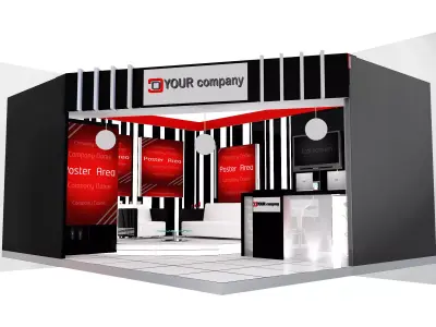 Booth Exhibition Stand a581 3D model