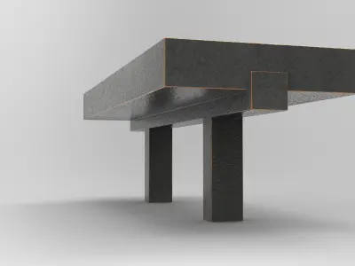 Roru Bench Low-poly 3D model