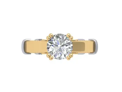 Solitaire Vintage Art deco Ring 3D print model