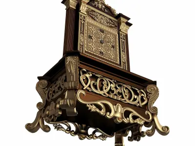 Casket Clock Collection 02 Low-poly 3D model