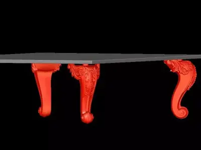 ornament Leg Table Furniture 3D print model