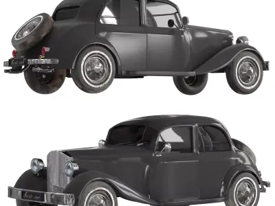 classic car 3D model from CGTrader