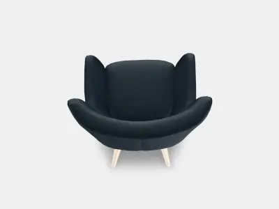 OSKARSHAMN Wing chair 1 Low-poly 3D model
