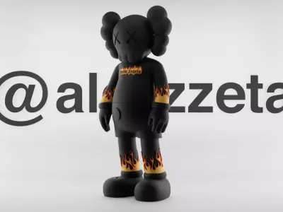 Kaws Palm Angels 3 Textured Low-poly 3D model