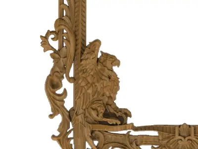Carved picture frame STL 3D model 38