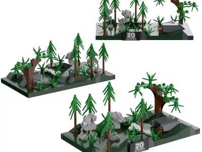 Lego - 40362 Battle of Endor Micro Build 3D model