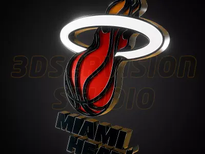 Miami Heat logo - Cinematic - 3D print 3D model