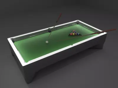 Billard Table Low-poly 3D model