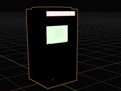 Low Poly Arcade Machine  Game Ready 3D Model GLB 2972 Tris 5337  Low-poly 3D model