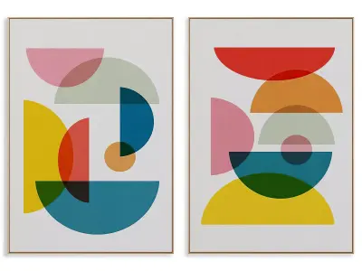 Abstract Painting Frame set 3D model 62