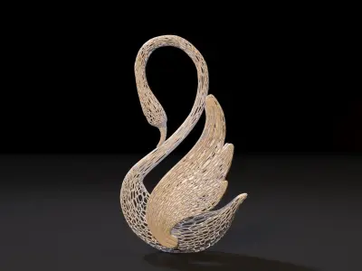 Decorative swan 3D print model