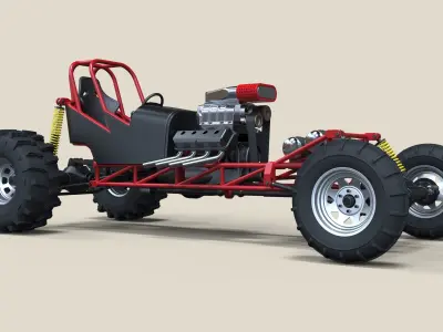 Mud dragster 3D model