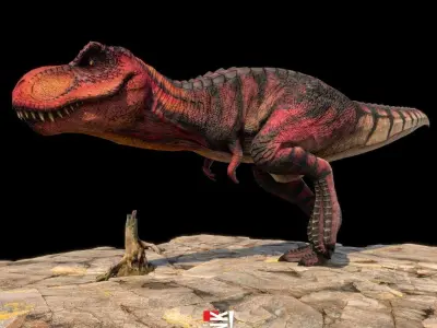 T Rex - Tyrannosaurus Low-poly 3D model