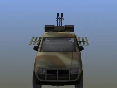 Technical Gun Truck 3D model