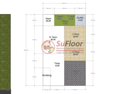 House 6x10m code 611 - Sketchup 3D model 3D model 3D model