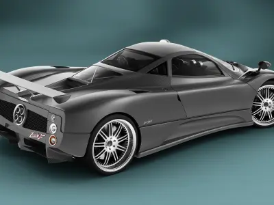 Pagani Zonda F RIGGED 3D model