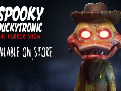 Spooky Duckytronic - Rigged and Animated Low-poly 3D model