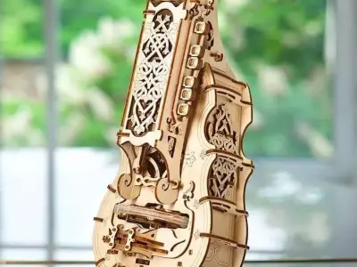 Hurdy-Gurdy - 3D DIY Wooden Mechanical Puzzle Model 3D model