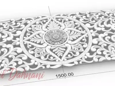 STL Mandala 3d design with lovely oriental shape 3D model